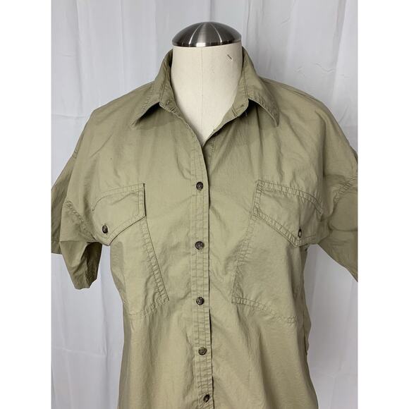 Madewell Woman’s Button-Up Tie Front Camp Shirt Embroidered Floral Pattern S - Picture 3 of 12